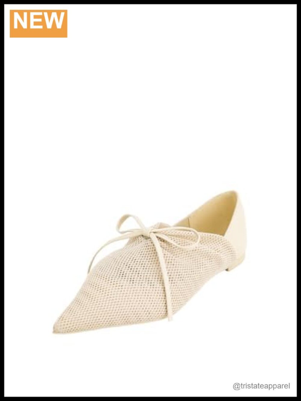 JW PEI Reilly Fishnet Vegan Leather Ballerina Flats Lace-Up